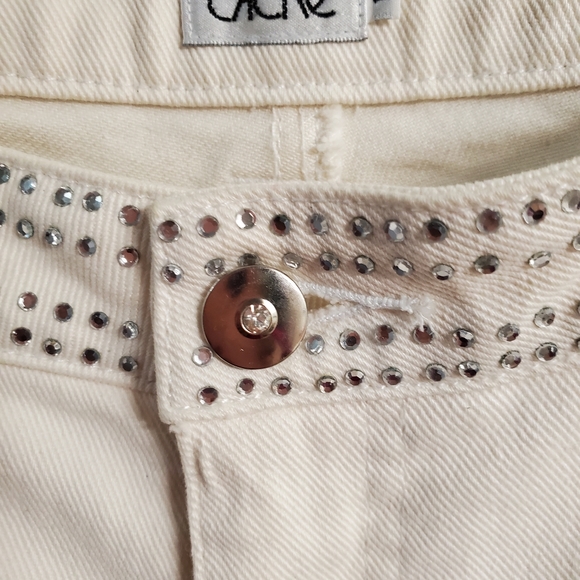 Cache White Rhinestone Embellished Jeans - Picture 5 of 9